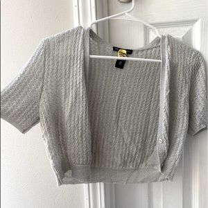 NewYork&Co size M silver sparkle cardigan.
